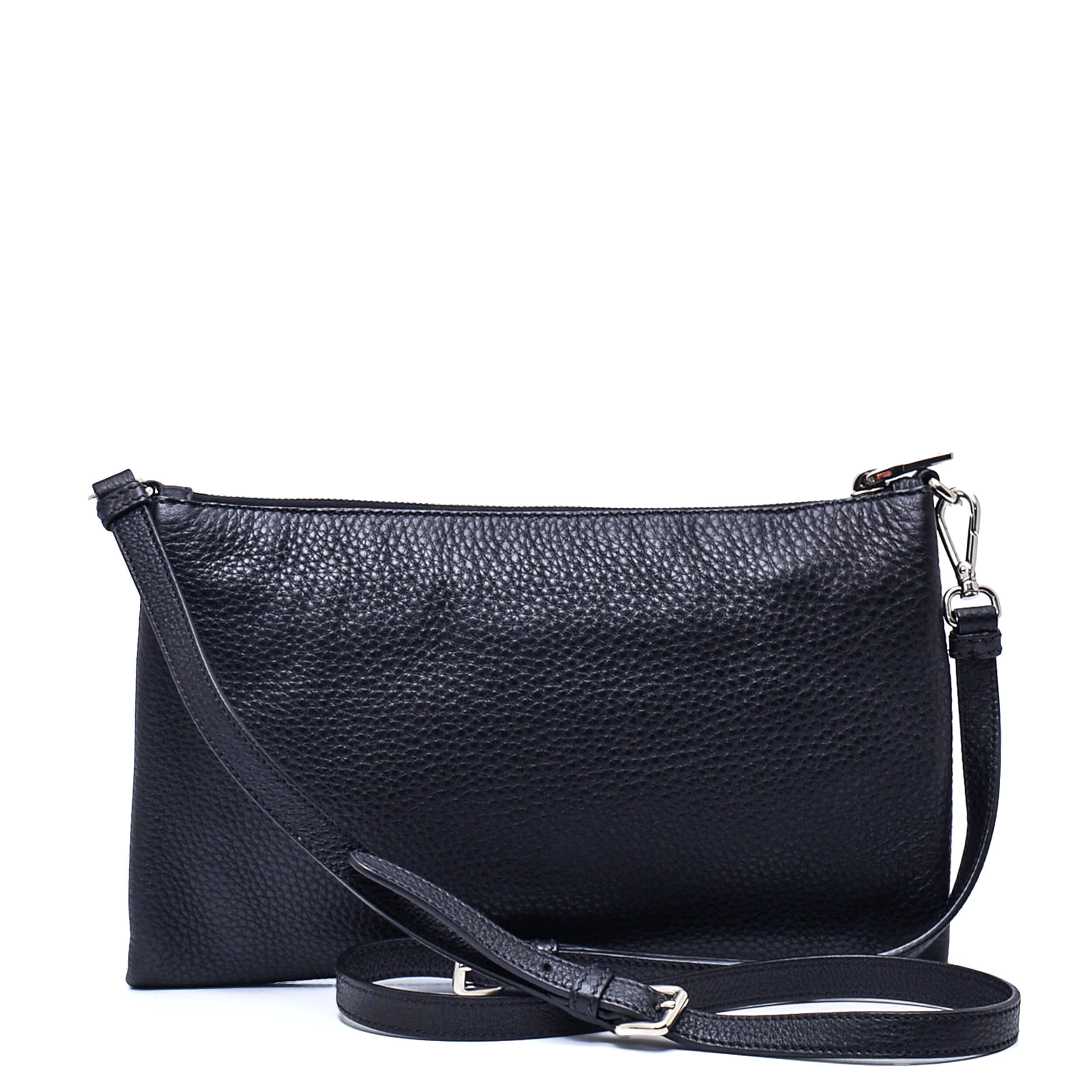 Prada - Black  Vitello Danio Leather Bandoliera Crossbody Bag 